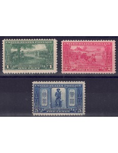 USA 1925 Battaglia Lexington - Concord 3v MNH**