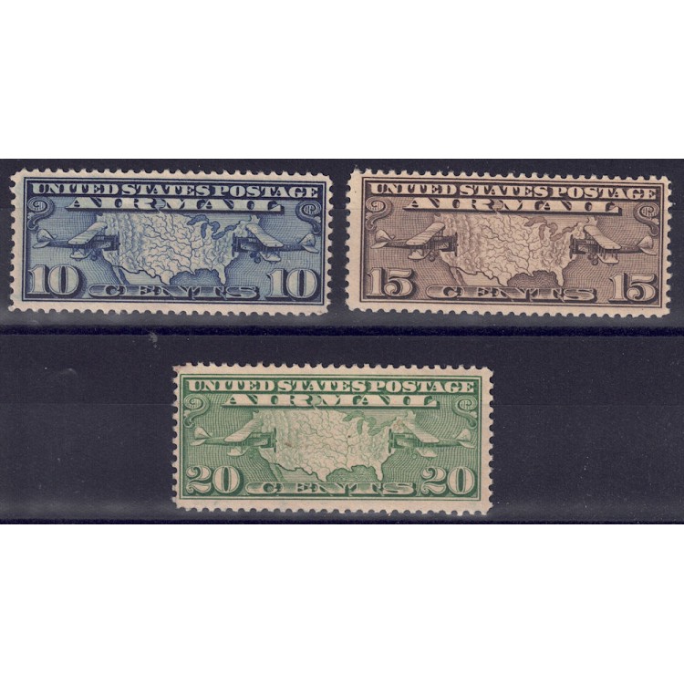USA 1926-27 Airmail 3v MH*