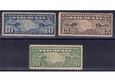 USA 1926-27 Airmail 3v MH*