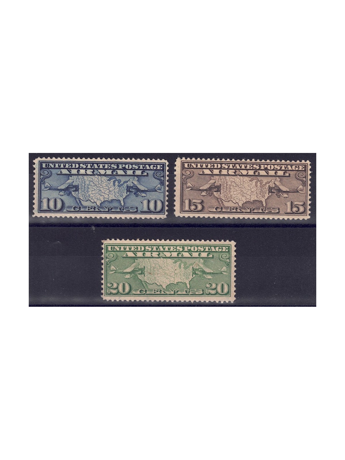 USA 1926-27 Posta aerea 3v MH*