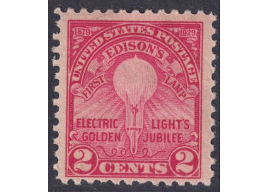 USA 1929 Thomas Alva Edison MH*