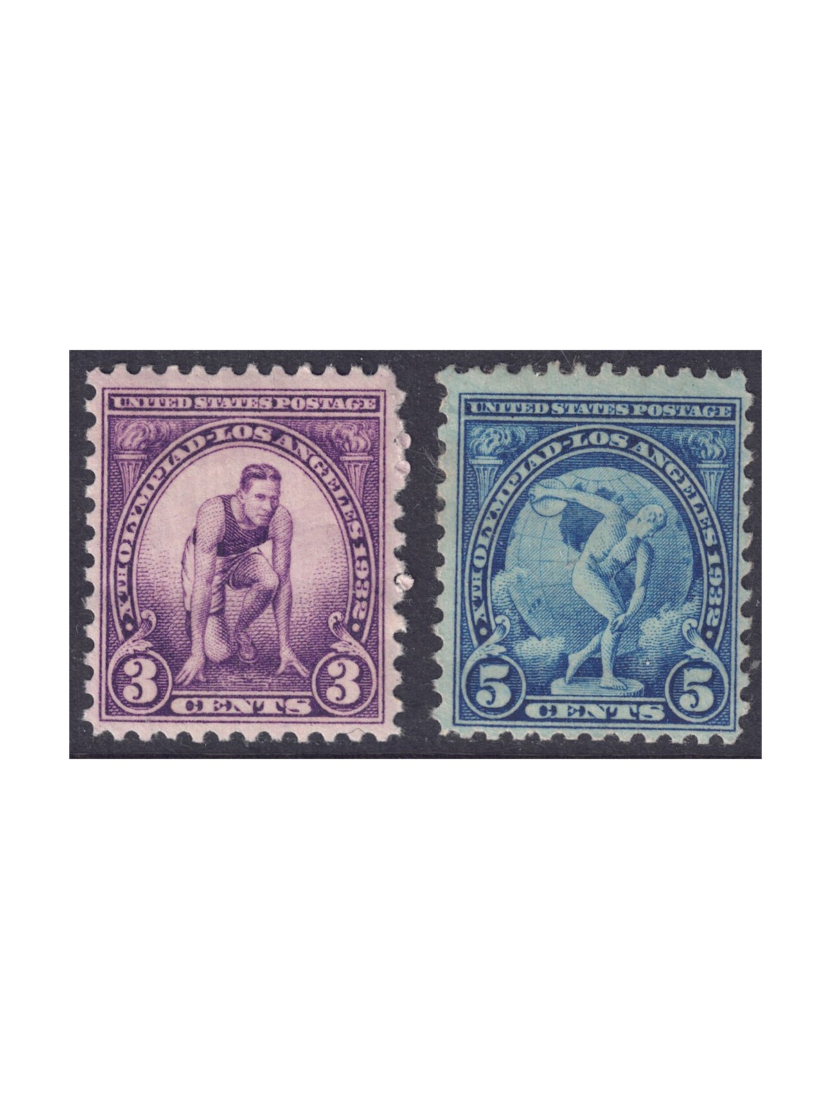 USA 1932 Los Angeles Olympics 2v MH*