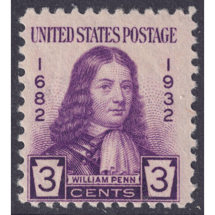 USA 1932 William Penn MNH**