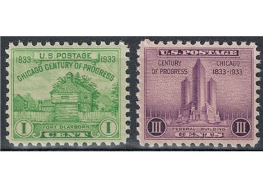 USA 1933 Esposizione di Chicago 2v MH*
