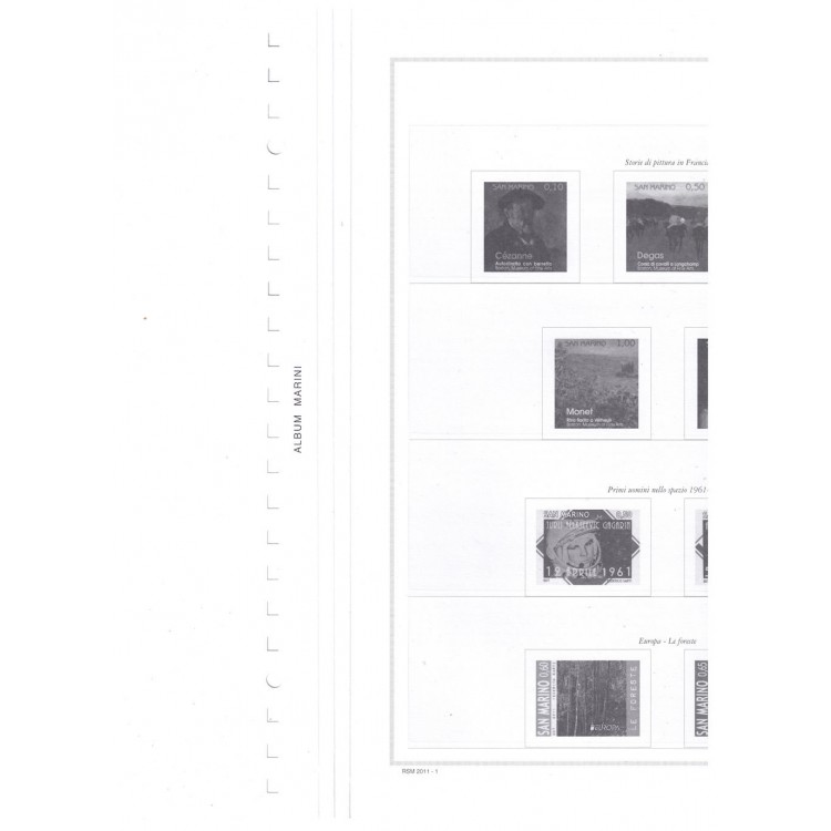SMOM 1999 Foglio d'album Marini King per Interi Postali us