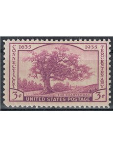 USA 1935 Centenario del Connecticut MH*