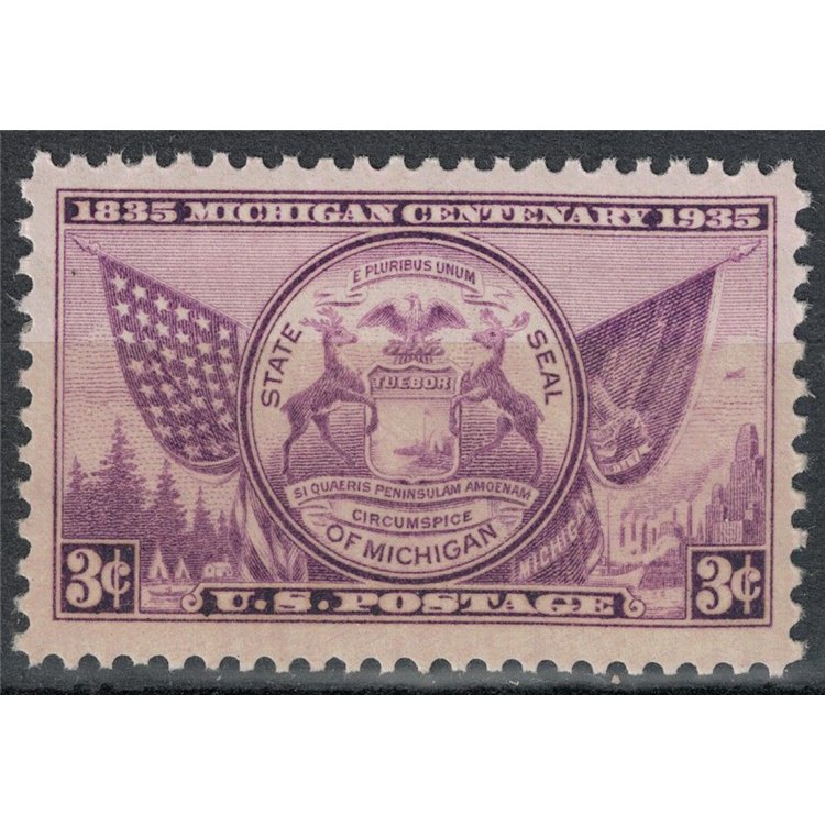 USA 1935 Centennial of the State of Michigan MH*