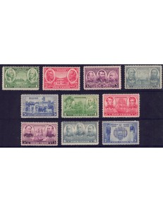 USA 1936-37 Esercito e Marina 10v MH*