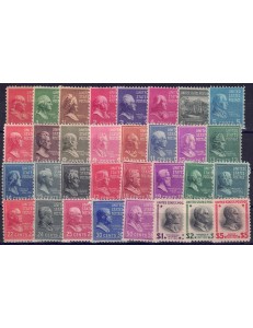 USA 1938-43 Large Presidential Series 32v MNH**