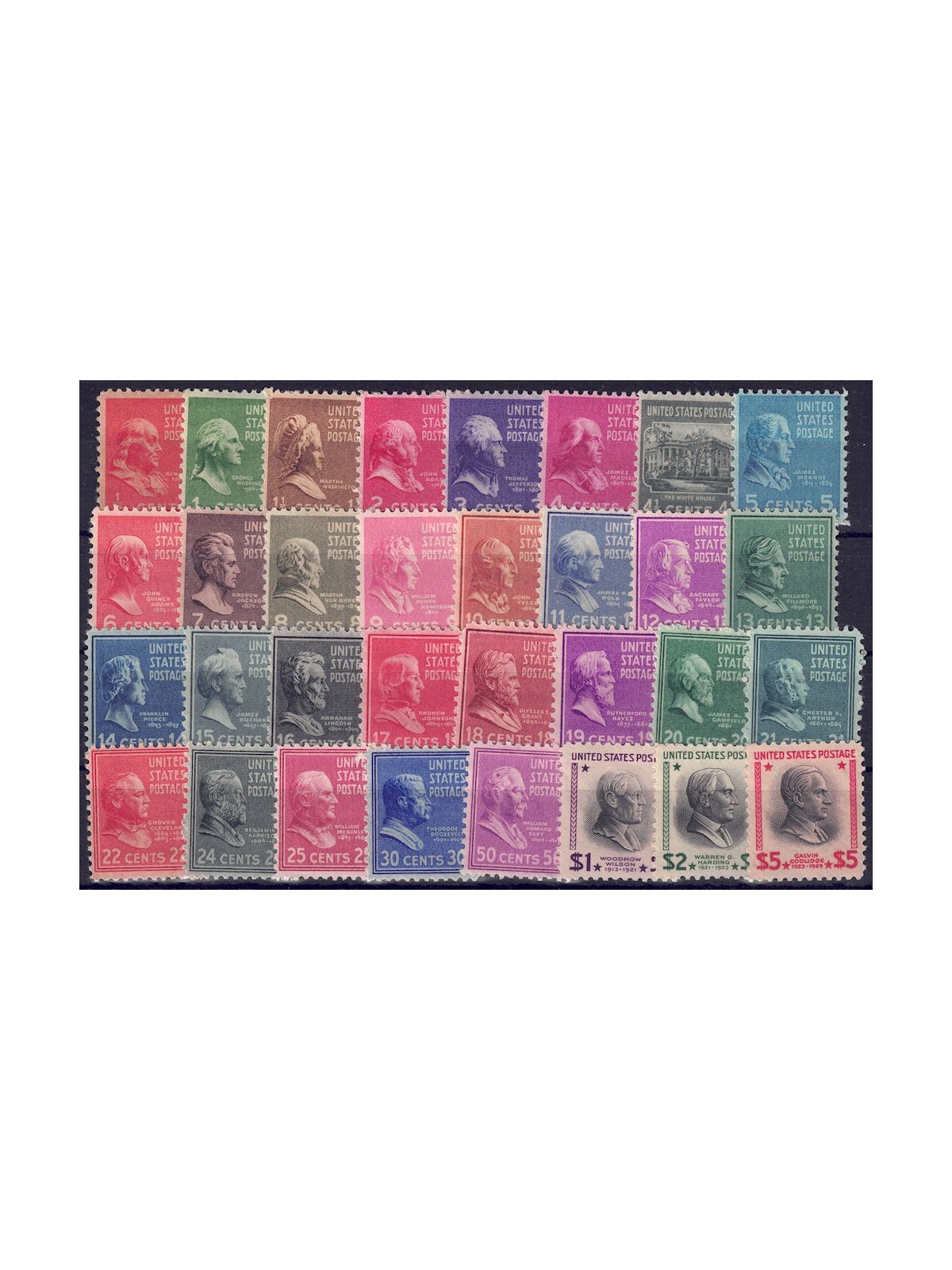 USA 1938-43 Large Presidential Series 32v MNH**