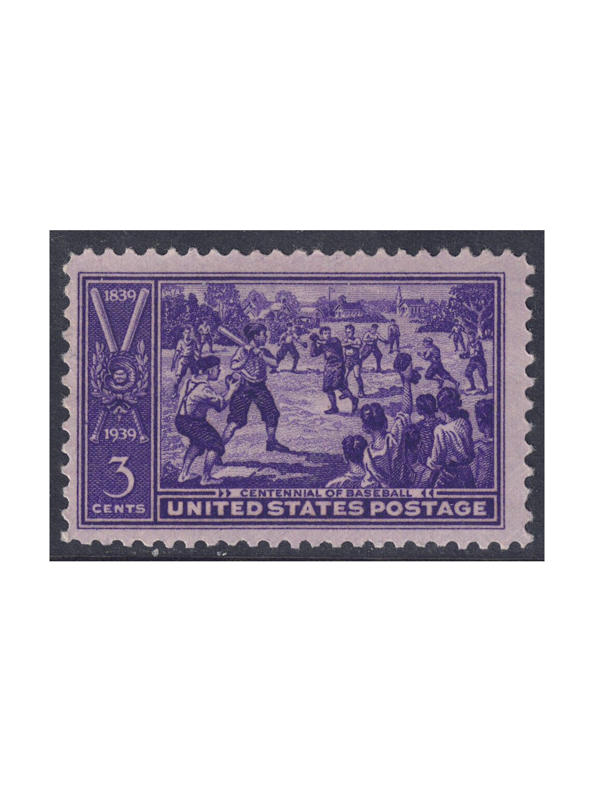 USA 1939 Baseball Centennial MH*