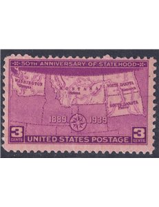 USA 1939 Admission North and South Dakota, Montana and Washington MNH**