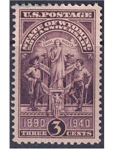 USA 1940 Ammissione dello Wyoming MH*