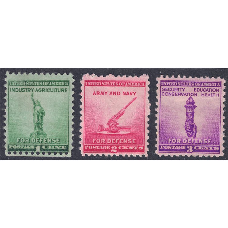 USA 1940 National Defense 3v MH*