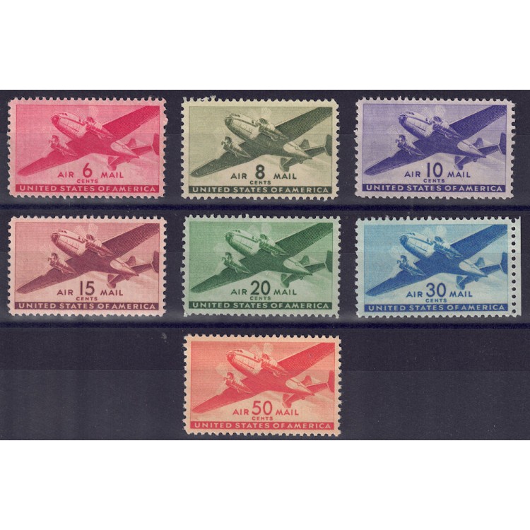USA 1941-44 Bimotore da trasporto 7v MNH**/MH*