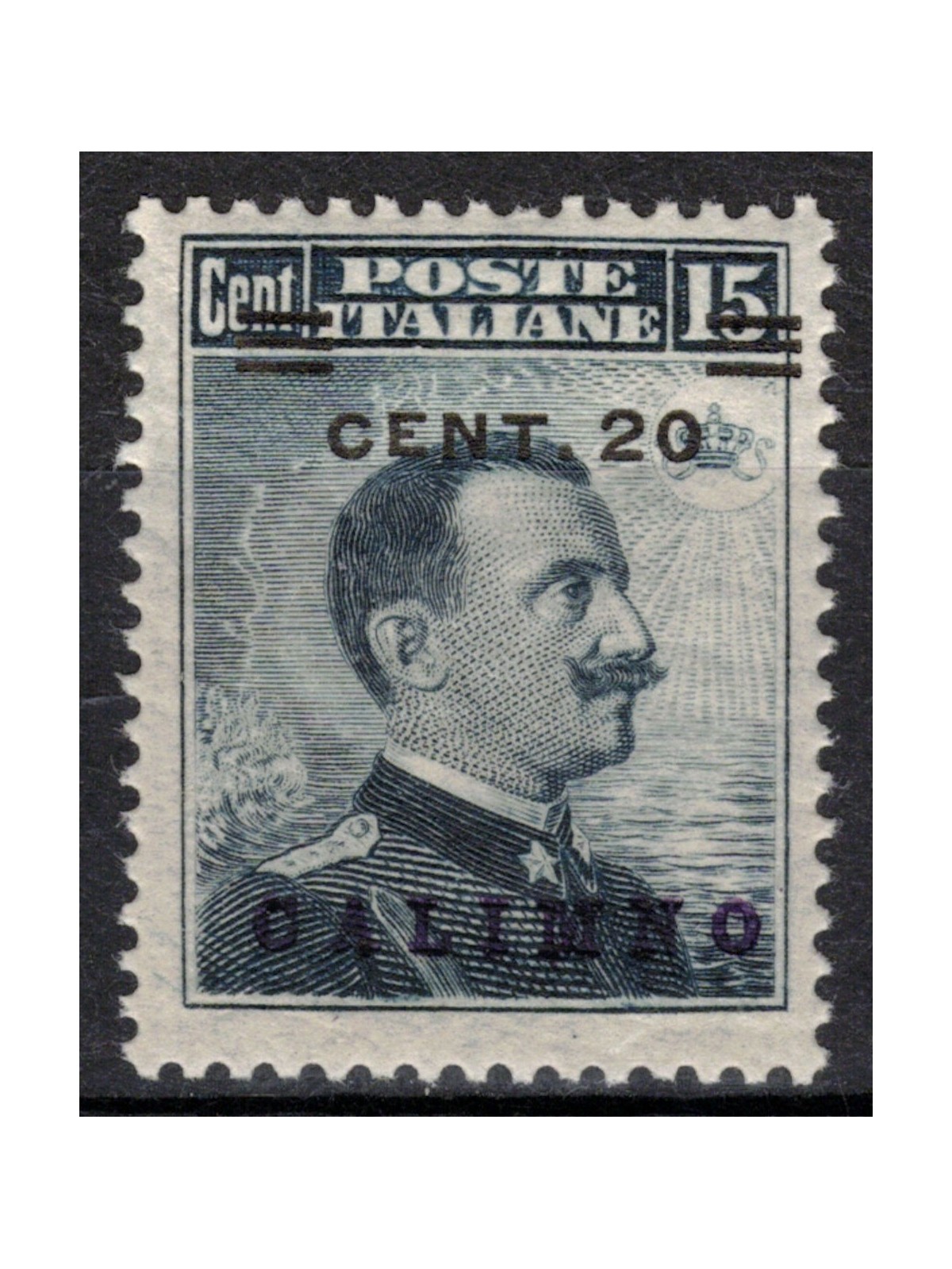 EGEO CALINO 1916 20c on 15c grey black MH*