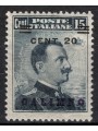 EGEO CALINO 1916 20c su 15c grigio nero MH*