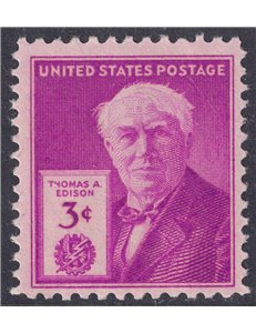 USA 1947 Thomas Alva Edison MNH**