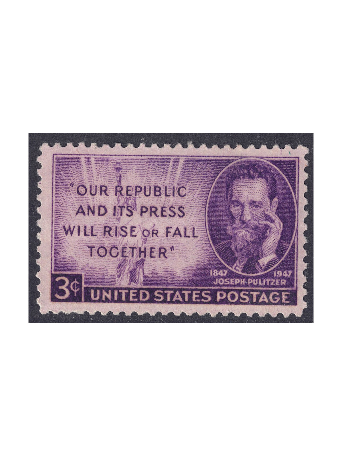 USA 1947 Joseph Pulitzer MNH**