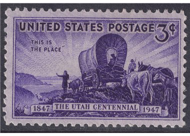 USA 1947 Centenario Utah MNH**