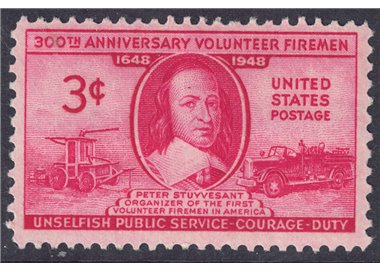 USA 1948 Volunteer Firefighters Association MNH**