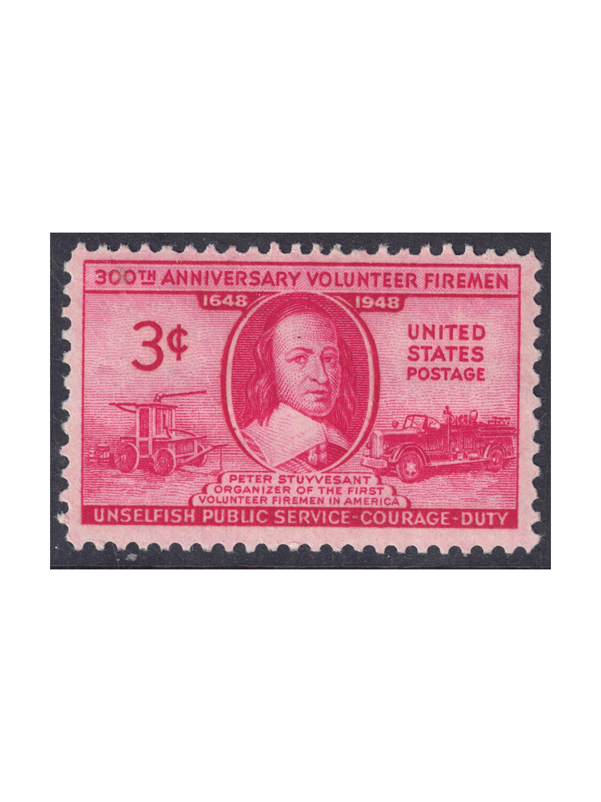 USA 1948 Volunteer Firefighters Association MNH**