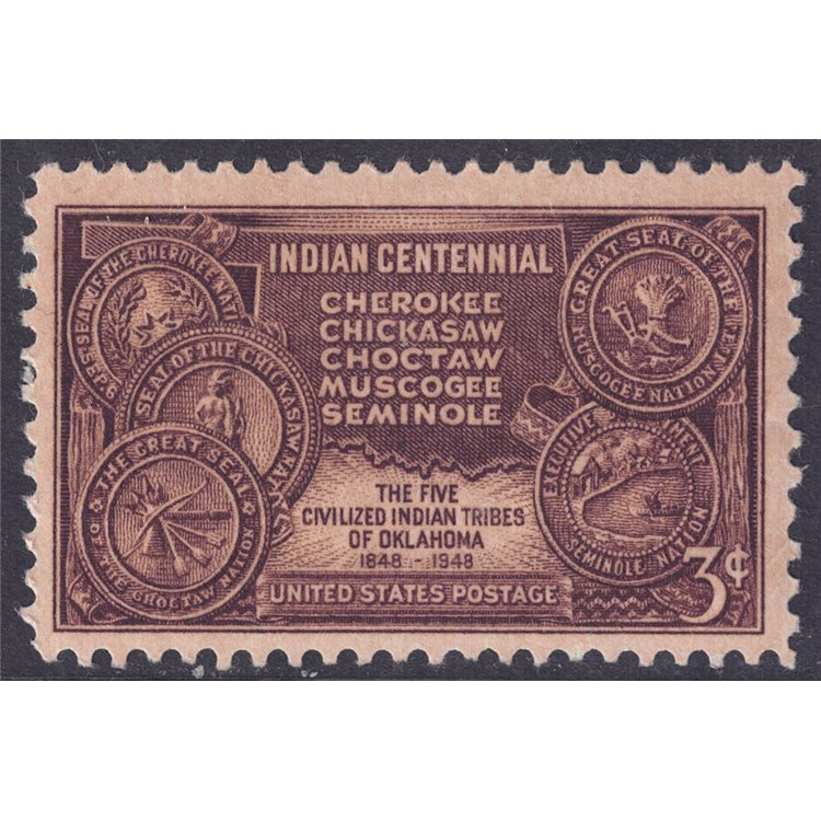USA 1948 Arrival of the Five Civilized Tribes MNH**