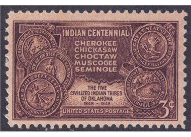 USA 1948 Arrival of the Five Civilized Tribes MNH**