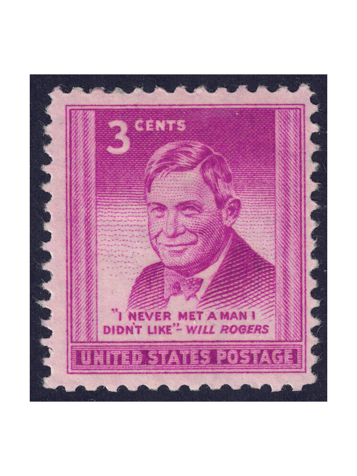 USA 1948 In honor of Will Rogers MNH**