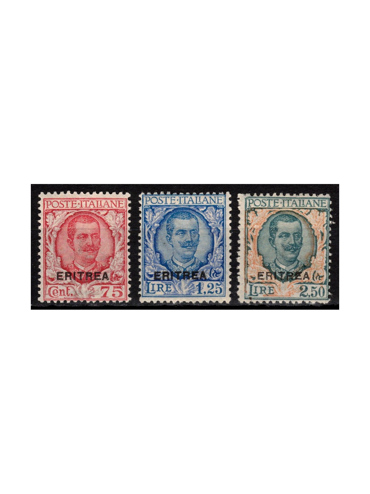 ERITREA 1926 Floral type 3v MH*
