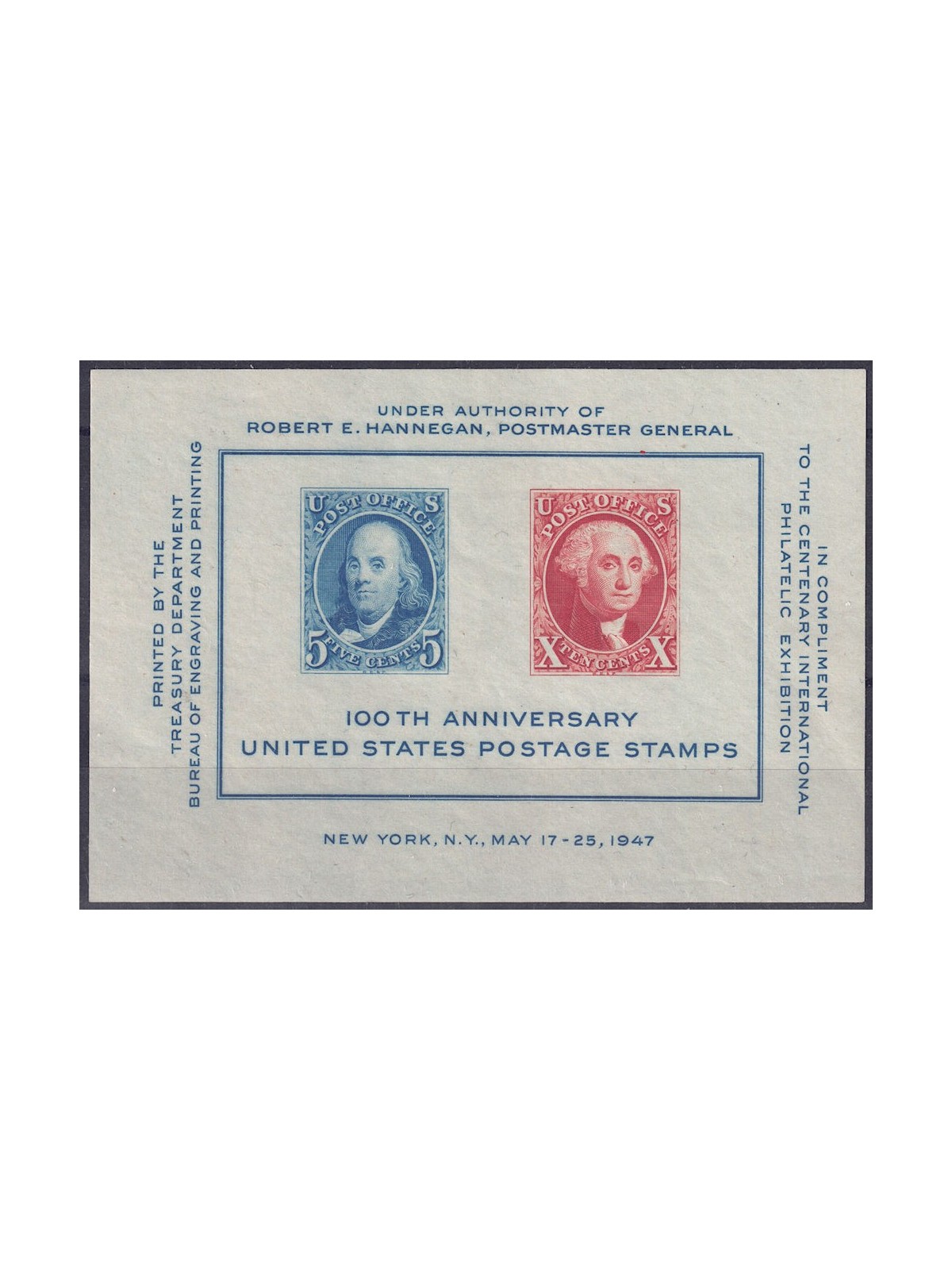 USA 1947 Stamp Exhibition s/s MH*