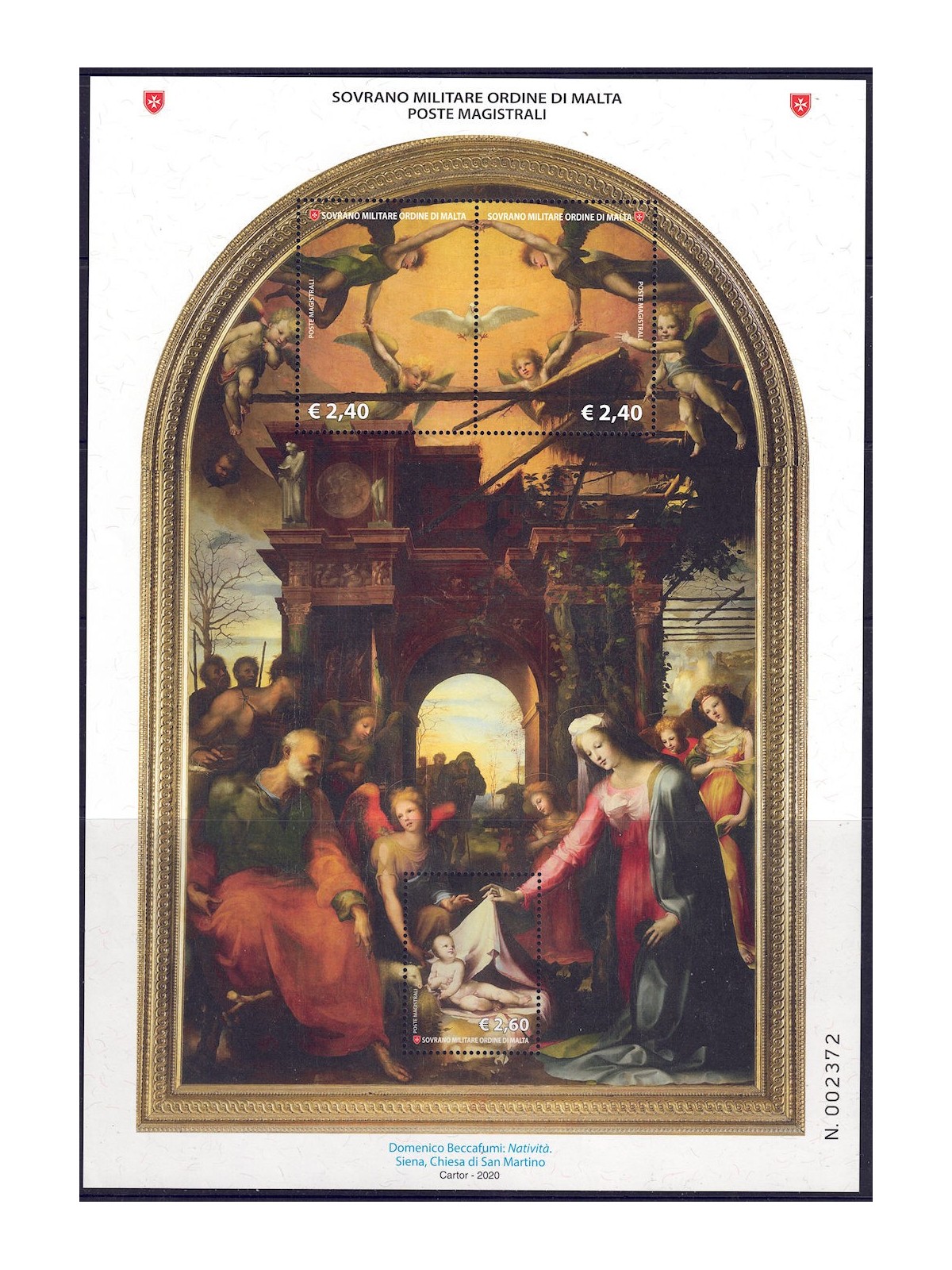 SMOM 2020 Christmas s/s MNH**