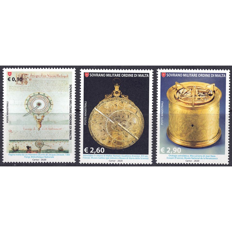 SMOM 2020 Ancient nautical and planispheric instruments 3v MNH**