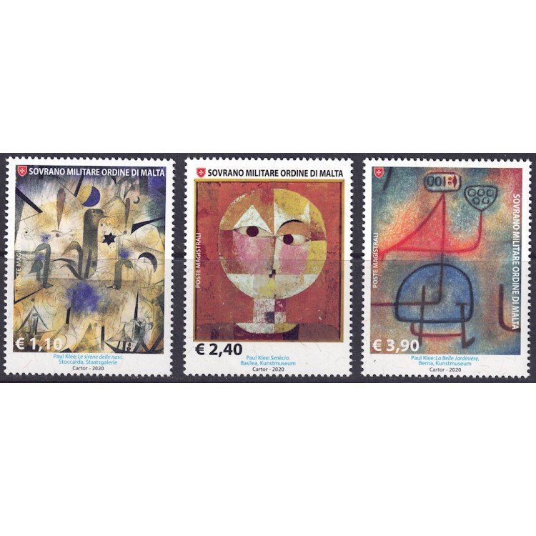 SMOM 2020 Maestri della pittura 3v MNH**