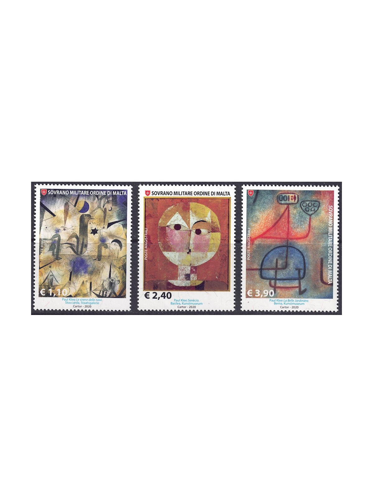 SMOM 2020 Maestri della pittura 3v MNH**