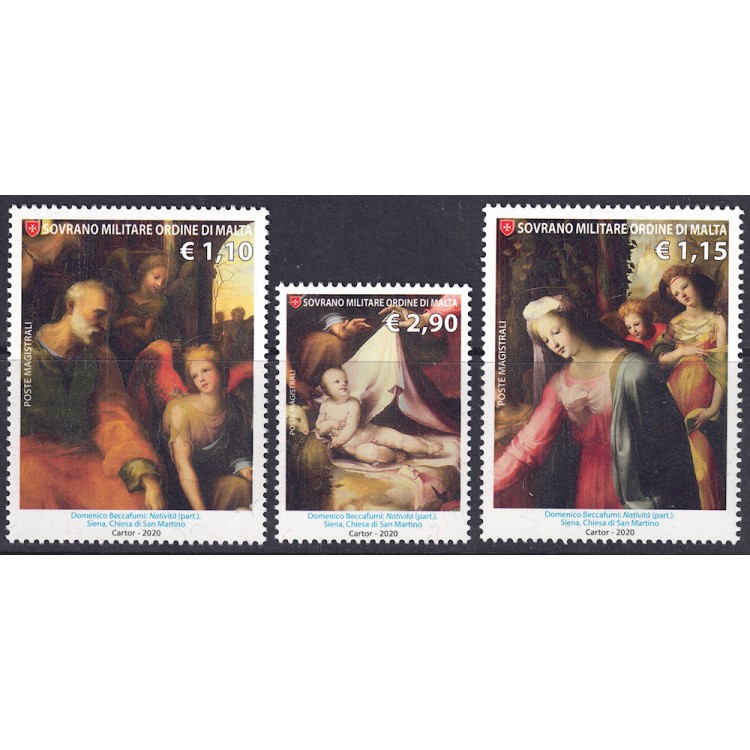 SMOM 2020 Christmas 3v MNH**