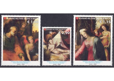 SMOM 2020 Christmas 3v MNH**