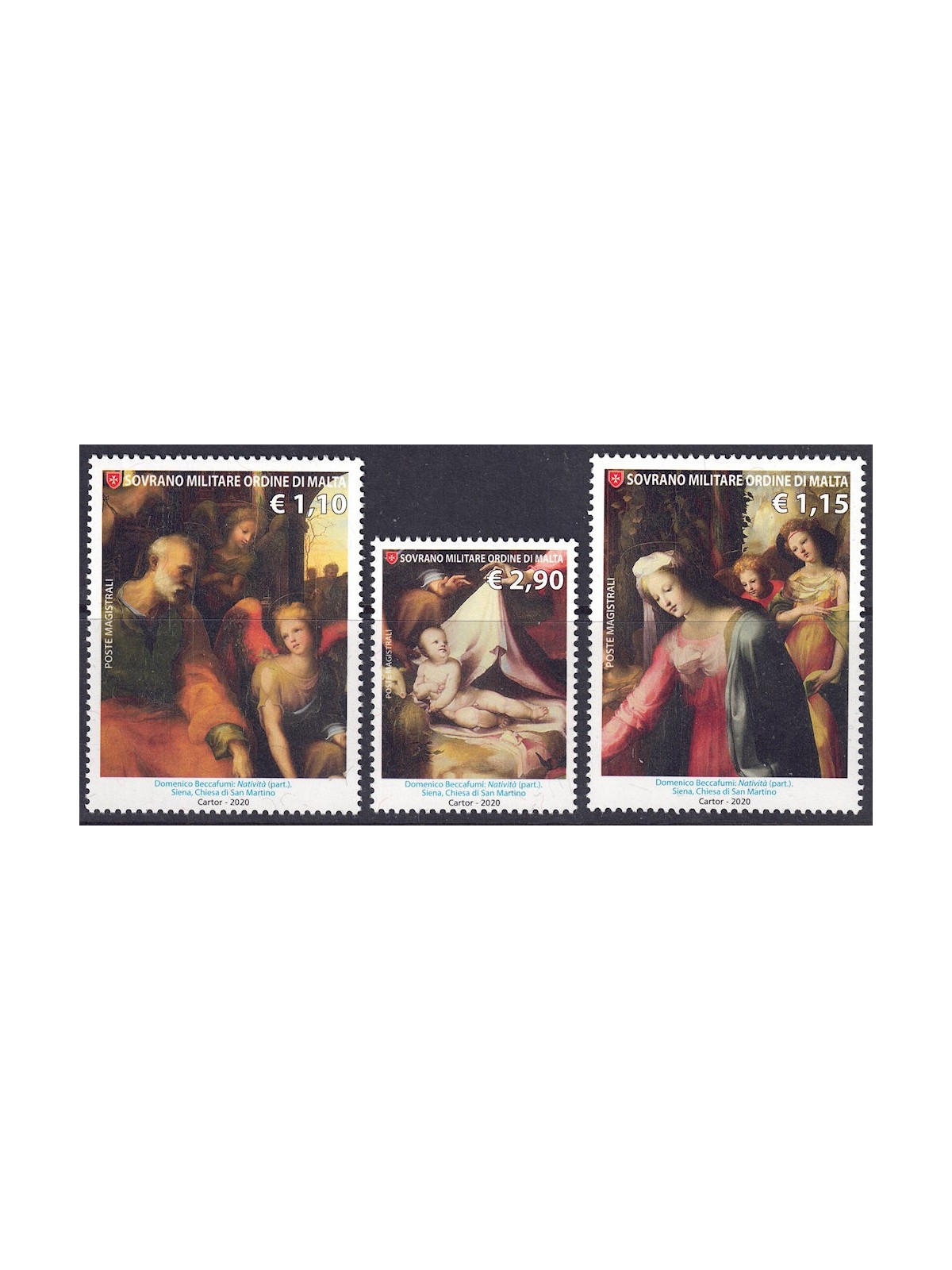 SMOM 2020 Natale 3v MNH**