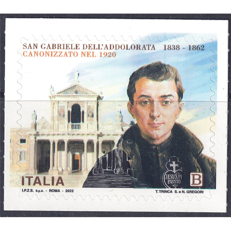 ITALY 2022 Saint Gabriel of Our Lady of Sorrows MNH**