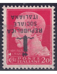 ITALIA RSI 1944 Varietà 20c Imperiale (soprastampa capovolta) MNH** ©