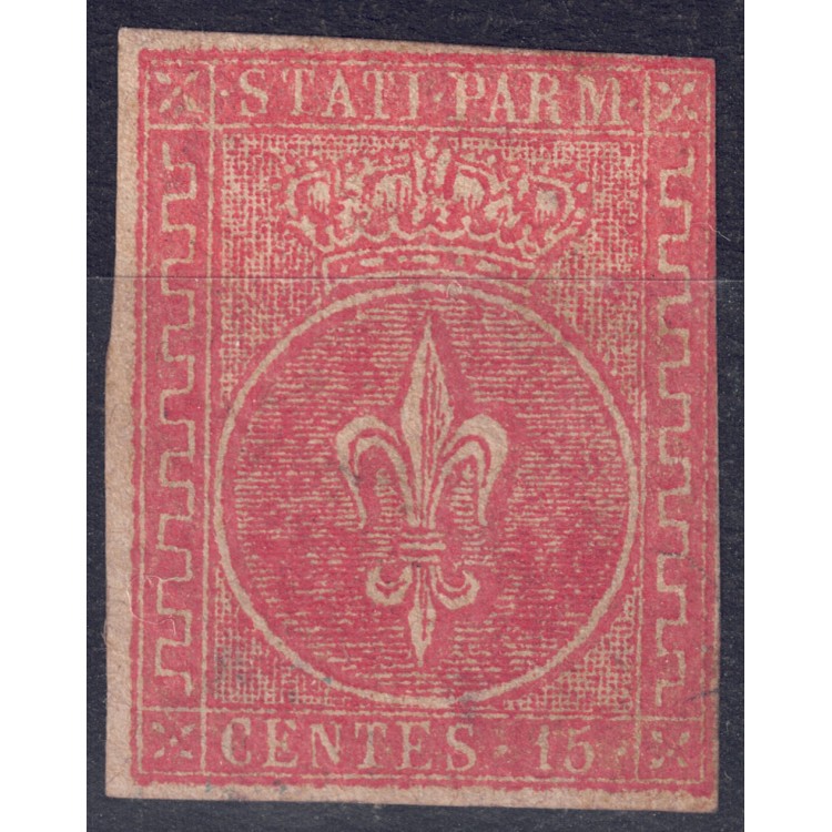DUCHY OF PARMA 1853 Bourbon lily (15c vermilion) MH* ©