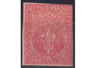 DUCHY OF PARMA 1853 Bourbon lily (15c vermilion) MH* ©