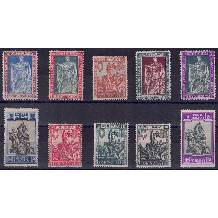 ITALY KINGDOM 1928 Emanuele Filiberto 10v MNH** ©