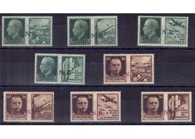 ITALIA RSI 1944 Propaganda di guerra GNR (Errore di colore) 8v MNH** ©