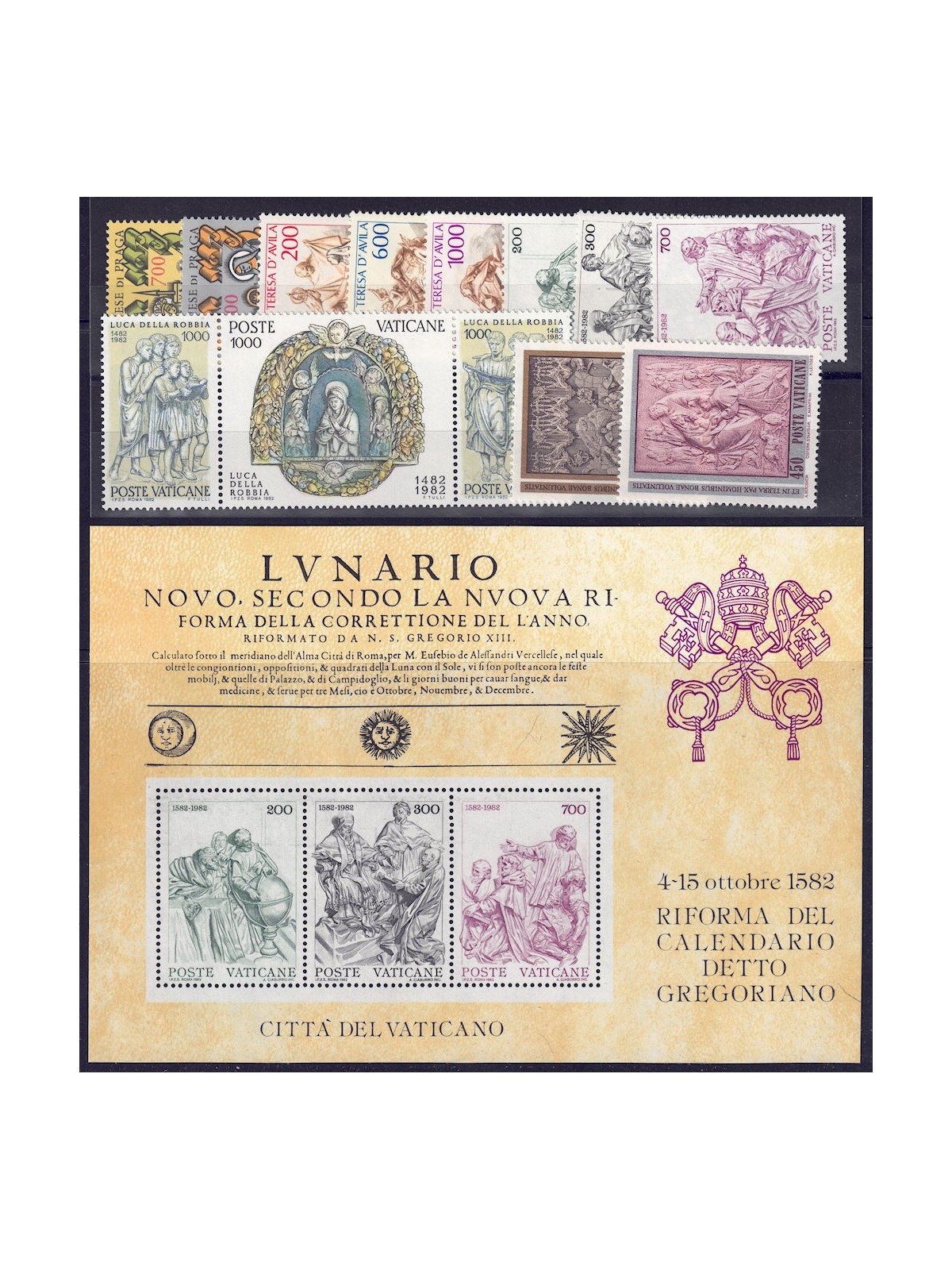 VATICAN 1982 Complete Year 13v + 1 s/s MNH**
