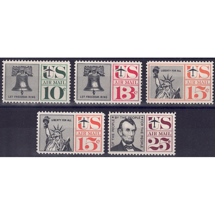 USA 1959-61 Symbols of American Freedom 5v MNH**