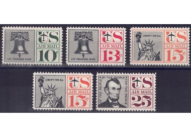 USA 1959-61 Simboli della libertà americana 5v MNH**