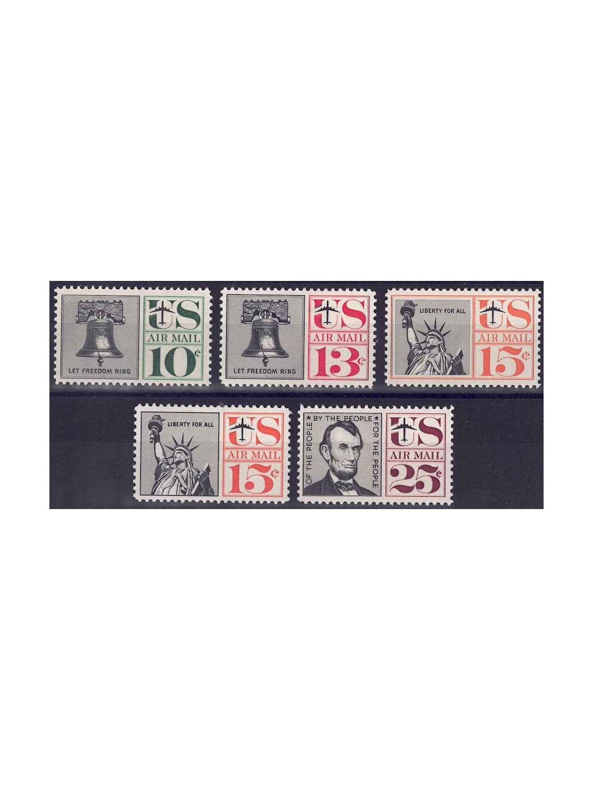USA 1959-61 Simboli della libertà americana 5v MNH**