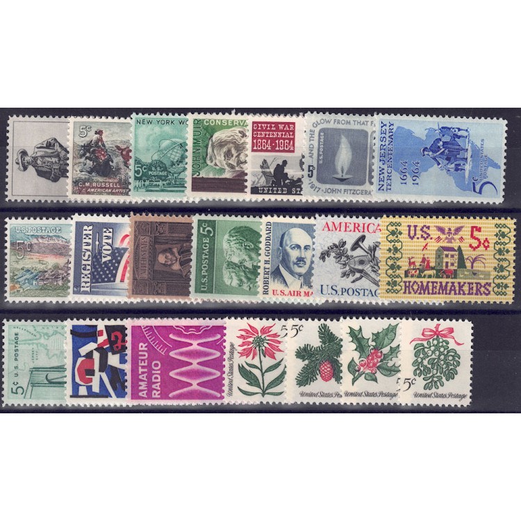 USA 1964 Complete vintage 21v MNH**