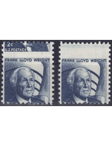 USA 1966 Varietà 2c Wright (dent. spostata) 2v MNH**